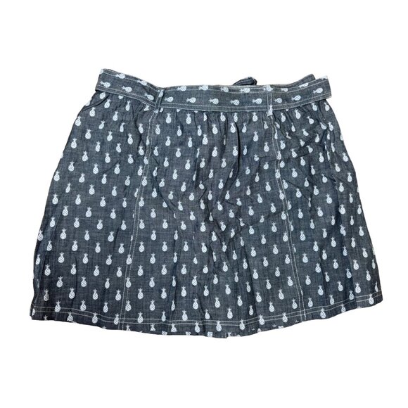Keds Womens Soft Rinse Pineapple Print Skirt With Pockets & Adjustable Waist L - Picture 3 of 4
